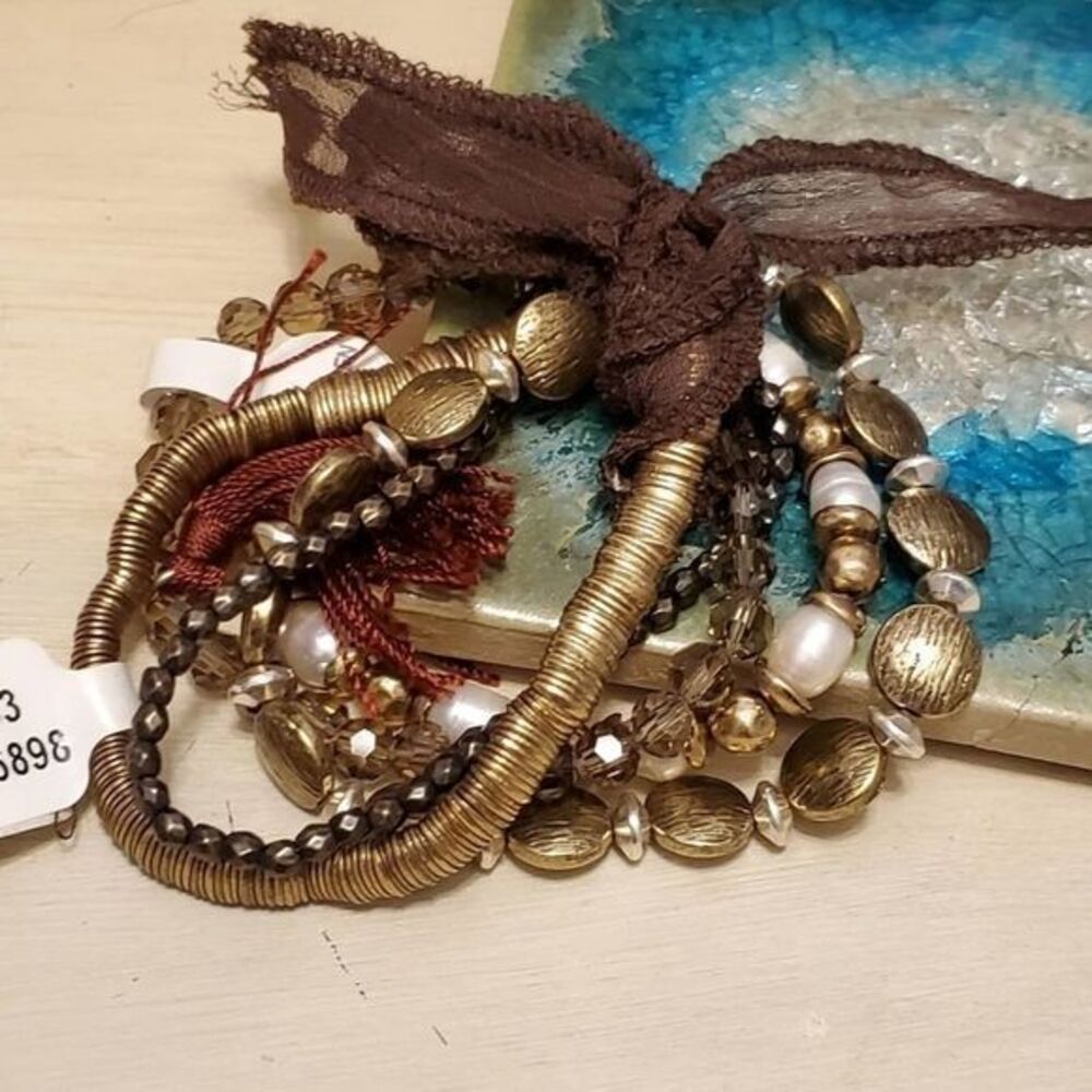 Treska New bronze and pearl bracelets